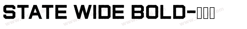 State Wide Bold字体转换